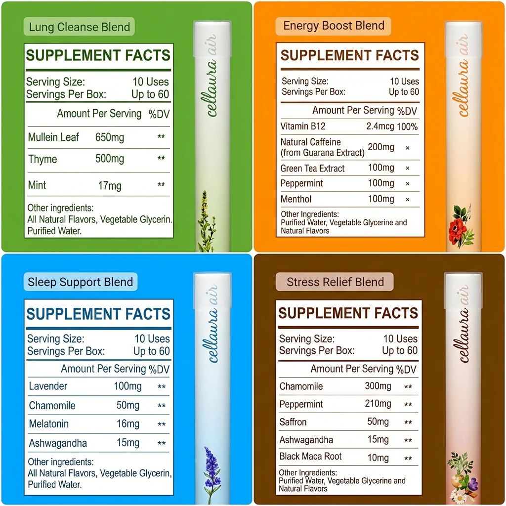 Cellaura Air - 4 Different Flavors - Variety Pack