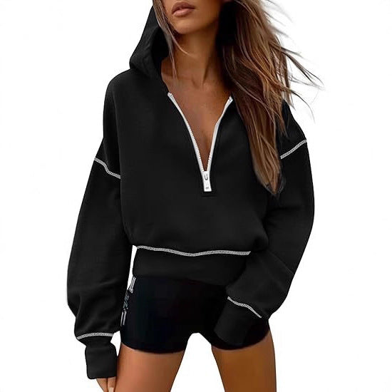 Premium Hoodie Half Zipper